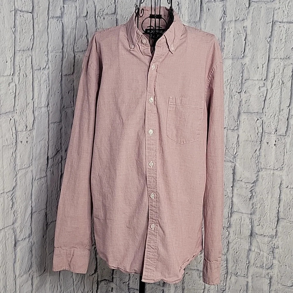 J. CREW MERCANTILE Flex Light Purple Button Up Men's Shirt Large